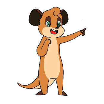 Tam character holding a rocket, representing health education adventure